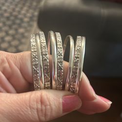 925 Sterling Silver Set Of 8 Pieces New