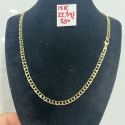 18K Solid Gold Italian Chain 22.3Gr 20 Inches Long 