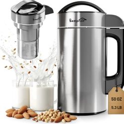 Sxmprail 8-in-1 Stainless Steel Nut Milk Maker 1.5L Electric Blender, BPA Free
