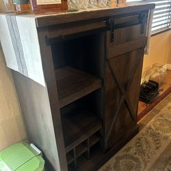 Rustic bar cabinet / wine storage cabinet
