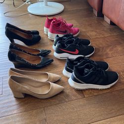 Women’s shoes Nike Adidas Clark’s size 7 
