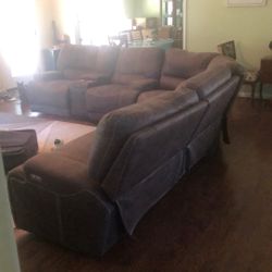 3 Piece Brown Sectional