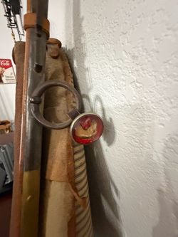 Antique mirror with horse decor with Leather Sling