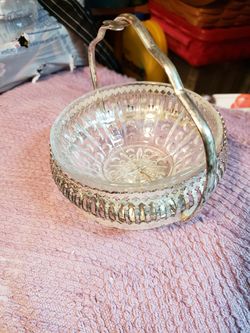 Silver and Crystal sauce server