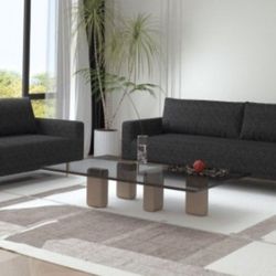 Brand New Black Modern Style Sofa & Loveseat
