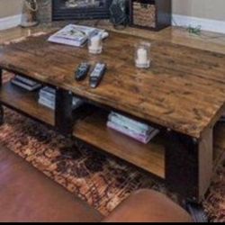 Industrial Wood / Metal Coffee Table