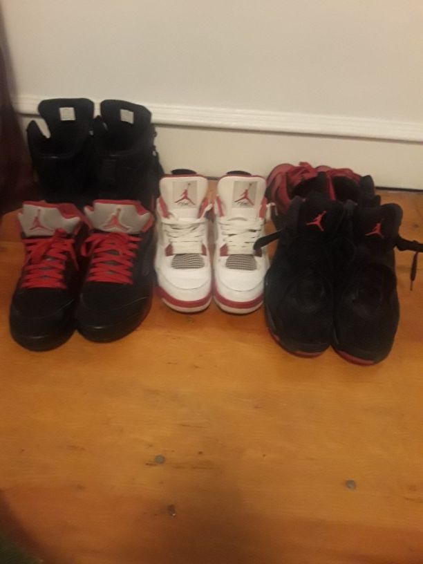 The last three pair of Jordans have left