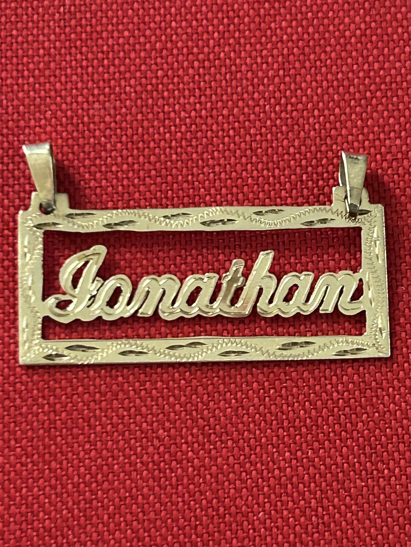 14 K Jonathan name Pendant