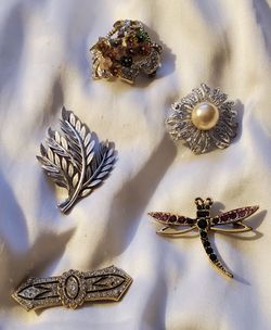 Cute Lot Of Five Brooches
