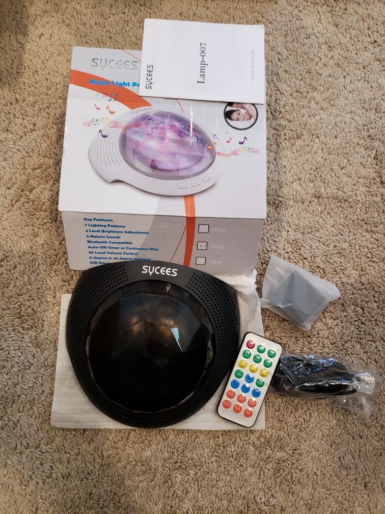 Sycees night light projector and sound machine