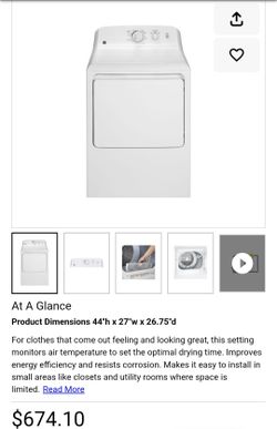 GE White Electric Dryer