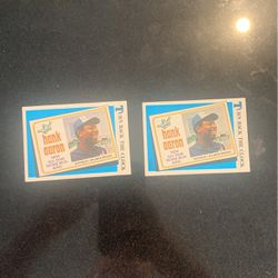 2 Hank Aaron 1989 Topps Turn Back The Clock Cards