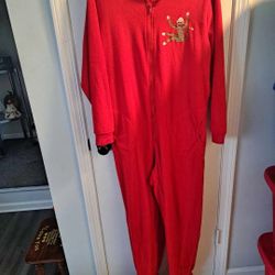 Women's Monkey Footie Pajamas Size L
