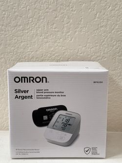 Omron Silver (BP5250) upper arm blood pressure monitor. 