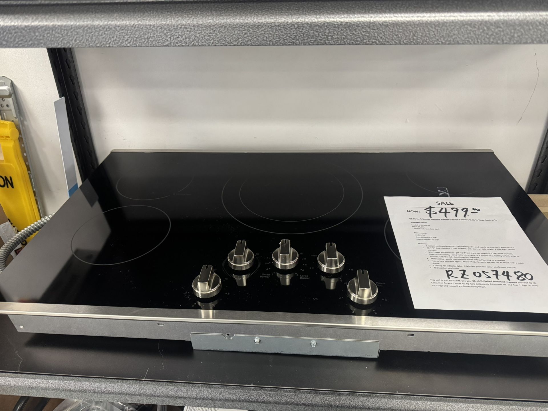 36” Electric Cooktop $499