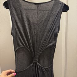 2 New Stretchy Gray Maxi Dresses