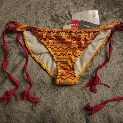 NEW Wet Seal Disney Lion King Yellow Tassels Bikini Bottom Size Small
