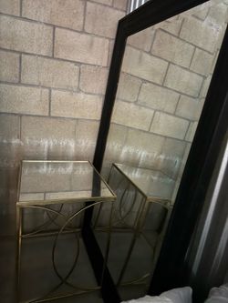 Large mirror and mirror table