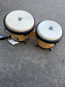 LP Aspire Bongo Drums Natural Wood