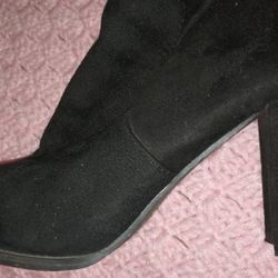 Woman's Black Thigh High Boots