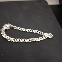Sterling Silver Cuban Bracelet 