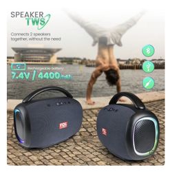 FOL  Multi-Function Connectivity: Offers Bluetooth, USB, TF card, FM radio, AUX input, LED lights, and battery-powered operation. 