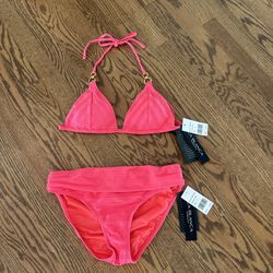 NWT Size 6 La Blanca Two-Piece Coral Color Bikini Swimsuit