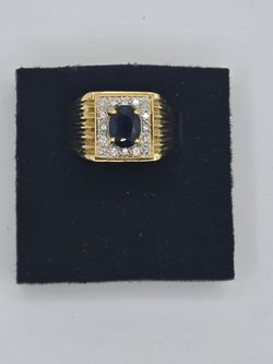 18kt Diamond and Sapphire Ring