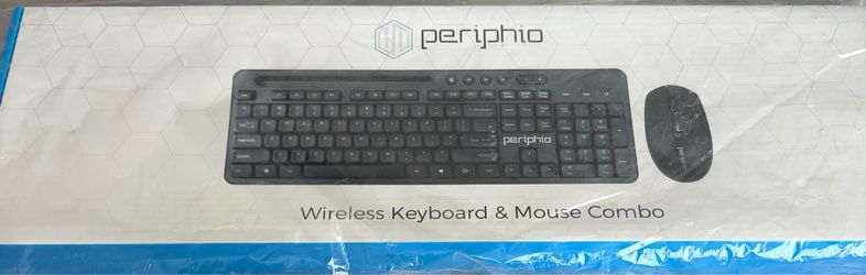 Brand New Periphio Wireless Keyboard and Mouse Combo