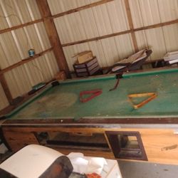 Dynamo Coin Pool Table With Triangle Rack