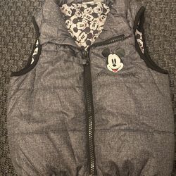 H&M Baby Boys Mickey Mouse Puffer Vest- Size 9-12 Months