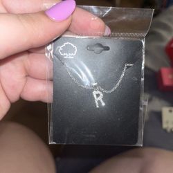 Initial “R” Necklace