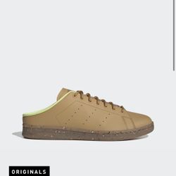 Adidas Stan Smith Mule Plant And Glow Shoe Men Size 8.5 Golden Brown Beige
