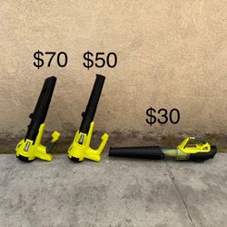 RYOBI Cordless Battery & Corded Electric Leaf Blowers (Tool Only) **SEE PIC FOR PRICING**