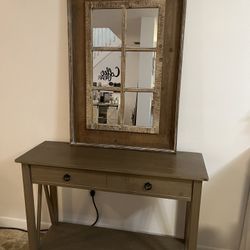 Console Table And Mirror 