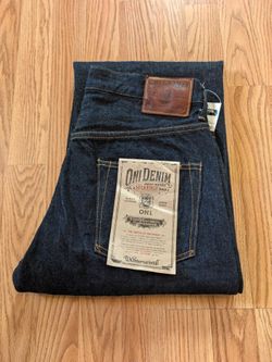 Oni Denim 200-GC15 sz32x30.5 15oz Wide Straight Jeans