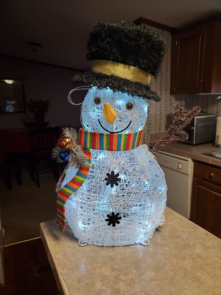 26in Lighted Christmas Snowman