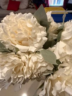 15 Artificial White Peony Floral Bundle ✨