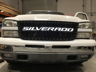 Silverado custom grille X-lite technology.