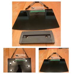 Floating glass game console dvd player  cable box tv accessories shelf