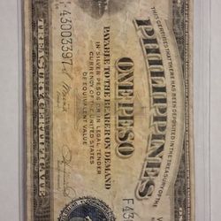 $1 Silver Certificate Peso Victory Note