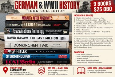 GERMAN & WWII HISTORY BOOK COLLECTION — 9 BOOKS — $25 OBO