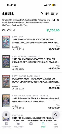 mewtwo & mew PSA 10 tag team