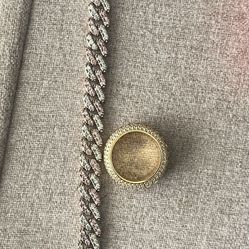 Diamond Studded Bracelet And Ring 