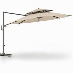 12ft Cantilever Umbrella Round 2-Tier
12ft, with Cross Base