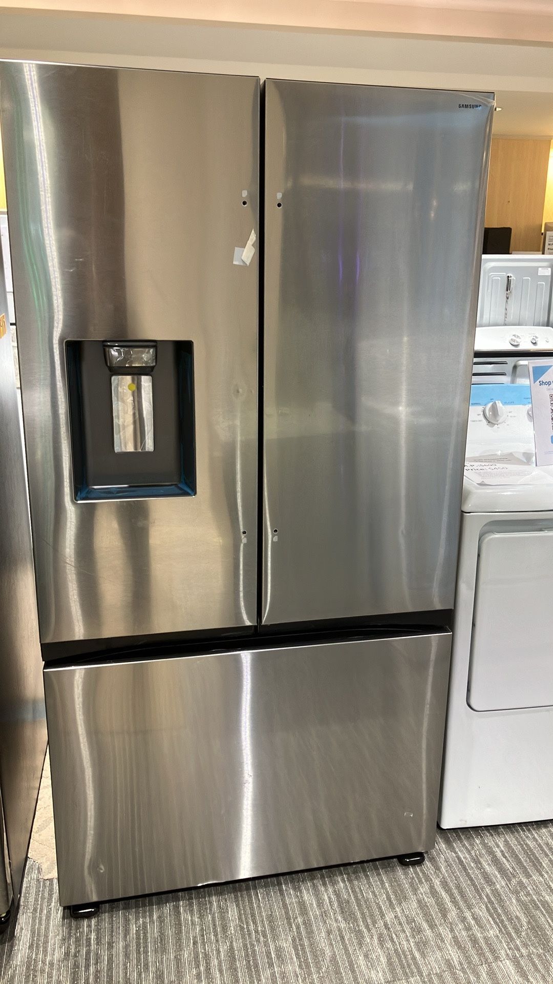 🔥Big Save🔥 26 cu. ft. Mega Capacity Counter Depth 3-Door French Door Refrigerator with Four Types of Ice