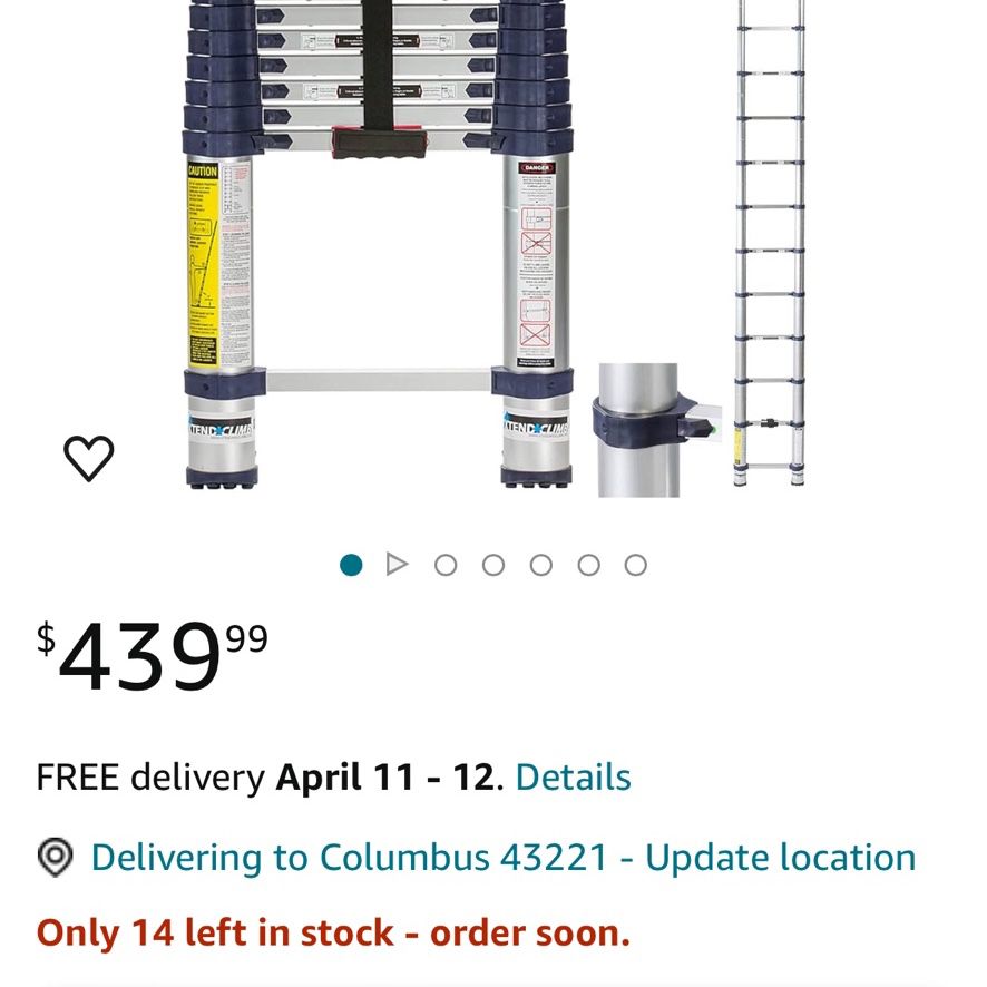 Telescoping Ladder 180inches 