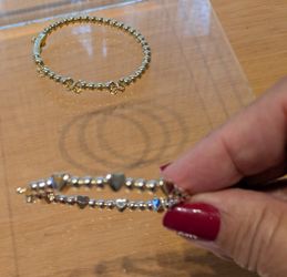 Gold Plated Children's Bangle 50mm. Hearts