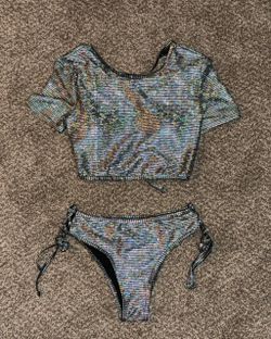 Holographic Two-Piece Bikini Set