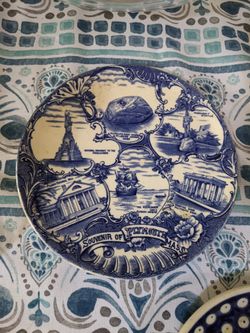 vintage Old English Staffordshire Ware souvenir plate
